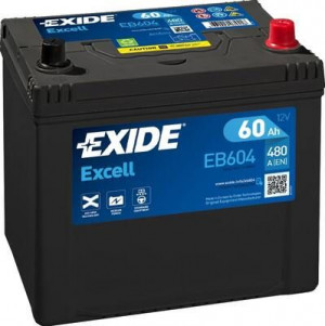 Autobatéria Exide Excell 12V 60Ah 480A EB604, autobateria-exide-excell-12v-60ah-480a-eb604