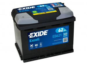 Autobatéria Exide Excell 12V 62Ah 540A EB621, autobateria-exide-excell-12v-62ah-540a-eb621