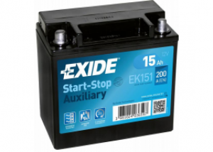 Autobatéria EXIDE AGM START-STOP 12V 15Ah 200A EK151, Autobateria-EXIDE-AGM-START-STOP-12V-15Ah-200A-EK151
